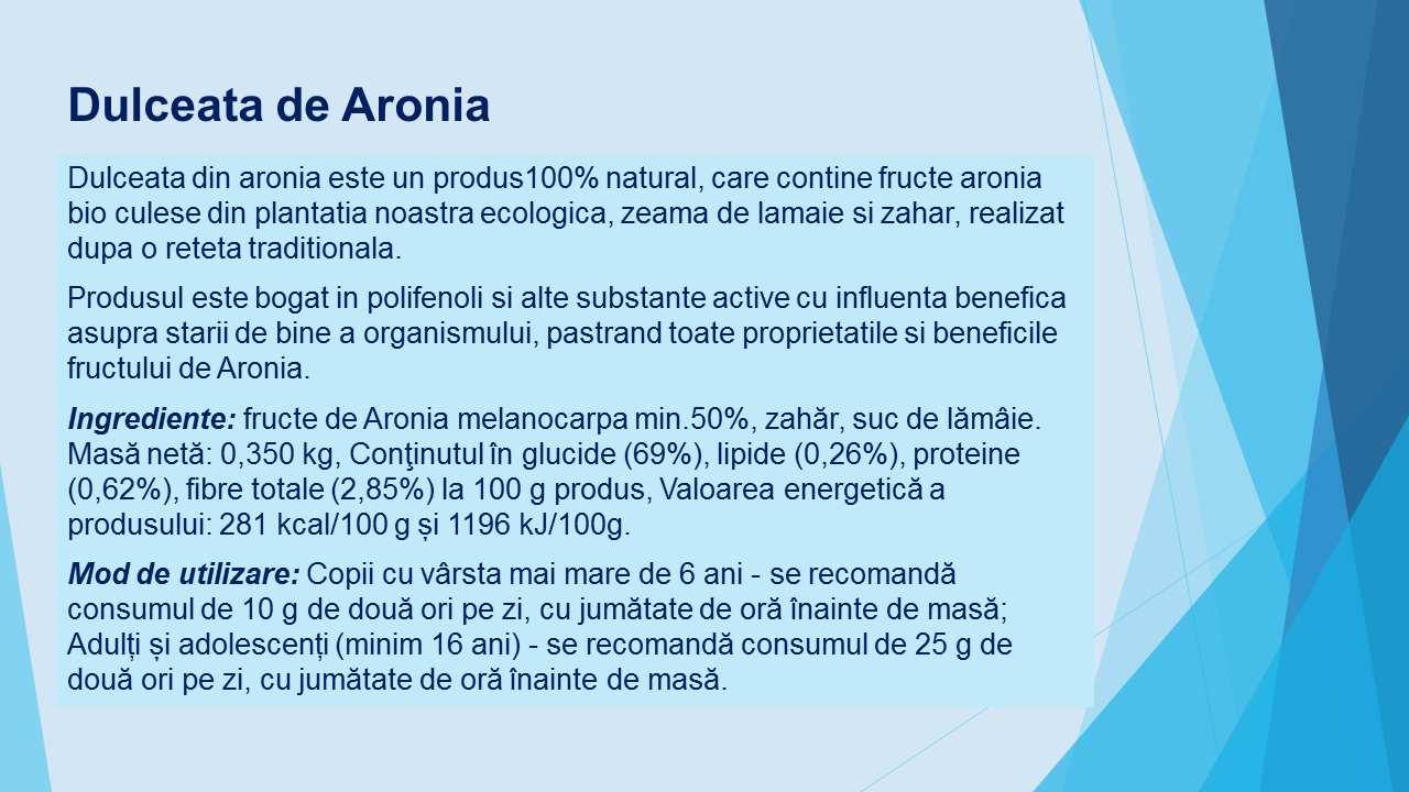 Dulceata de Aronia