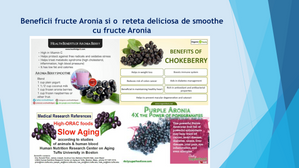 Beneficii fructe Aronia si o reteta delicioasa de smoothe cu Aronia