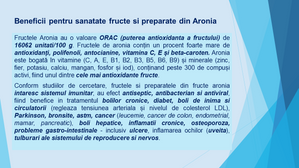 Beneficii pentru sanatate fructe si produse Aronia